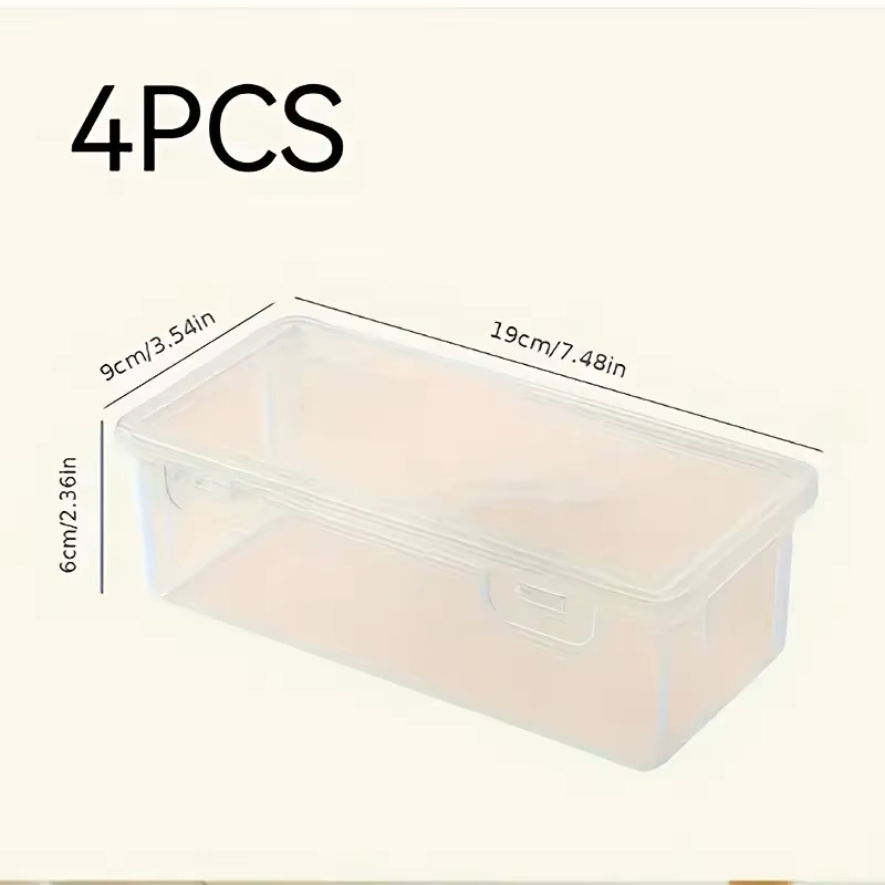 Stationery And Office Supply Stores - 4 grote transparante PP-opbergdozen met deksels,
