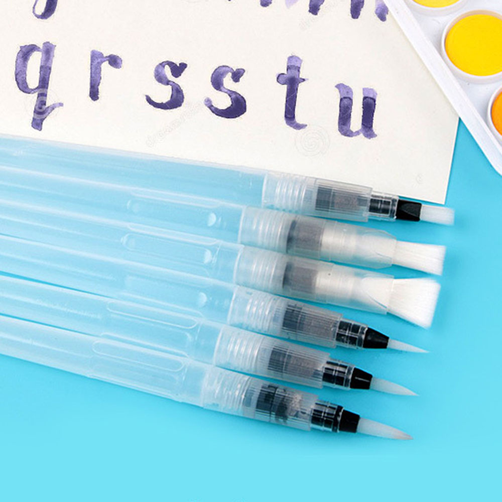 Fountain Pen Ink - 6 stks/set Hervulbare waterborstelinktpen voor waterkleur