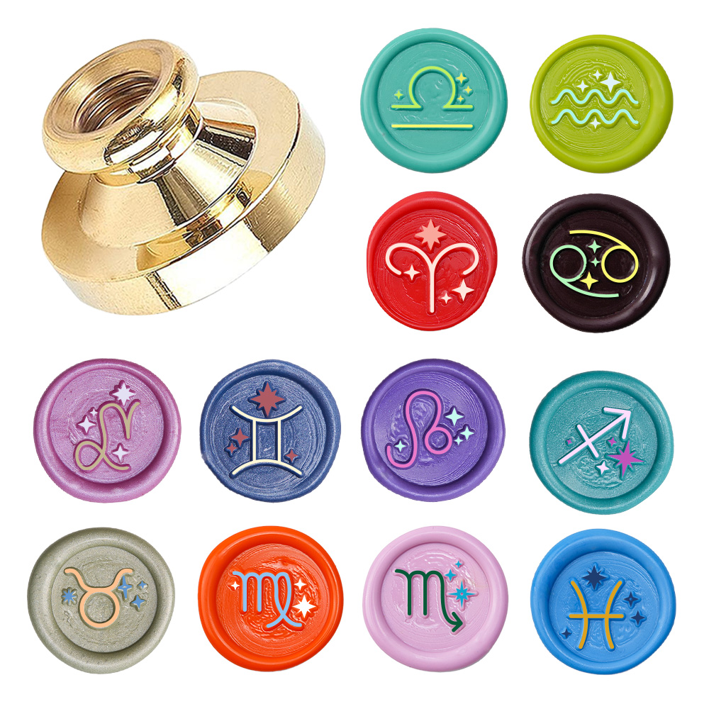 Wax Seal Stamp Kit - Zodiac Signs Lakzegel Stempel, Lakzegel Stempels