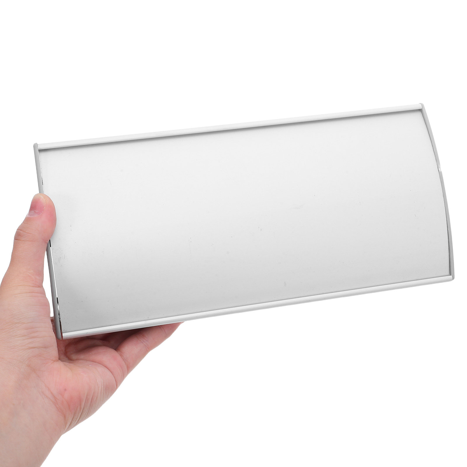 Desk Name Plate - Lege gebogen naamplaatjehouder voor bureau, metalen