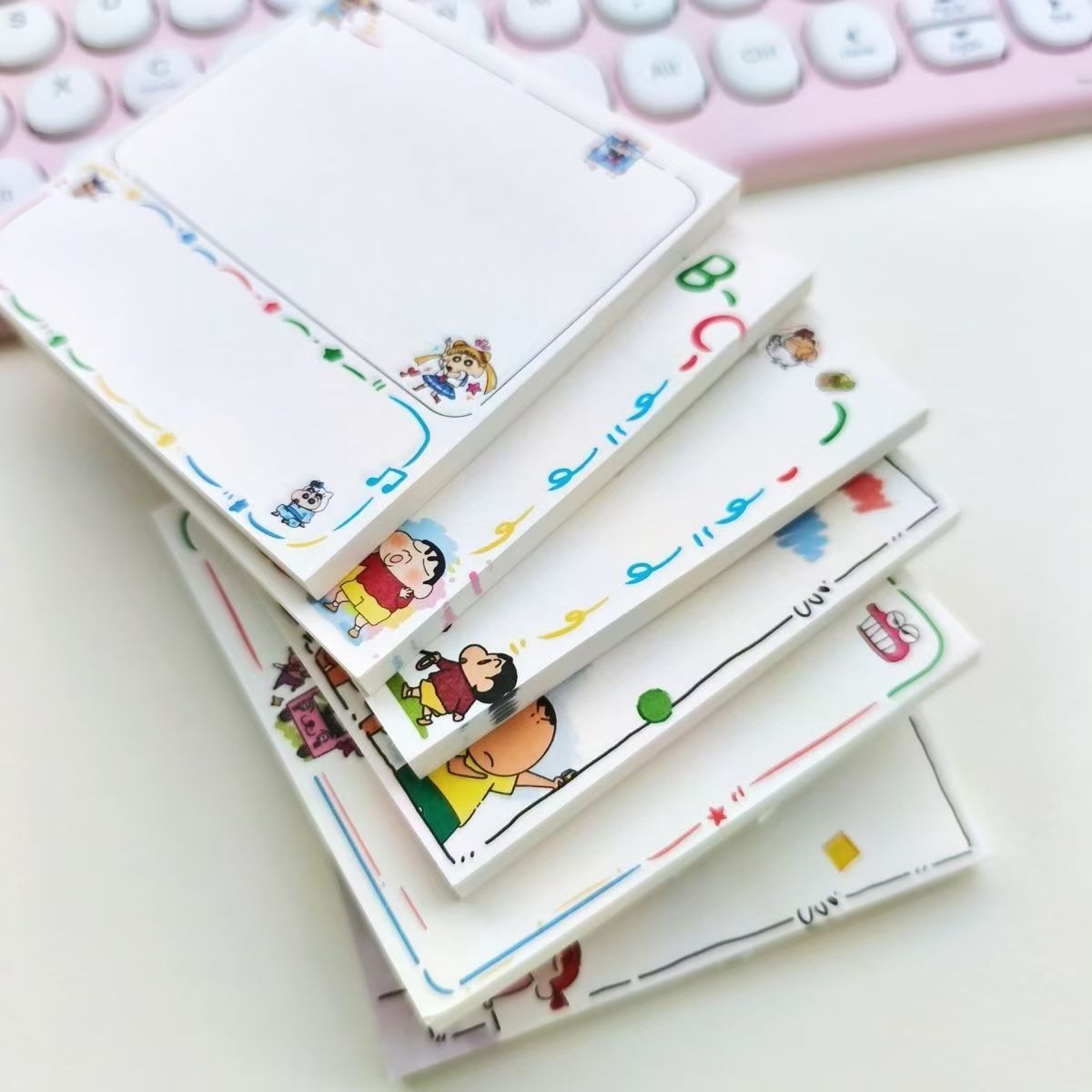 Sticky Note Cube - Crayon Shin-chan vierkante plakbriefjes, schattig cartoon