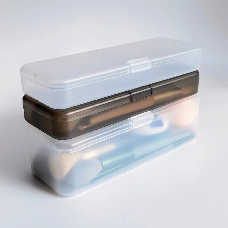Stationery Supplier - 2-maten cosmetische opbergdoos transparant plastic pennenhouder