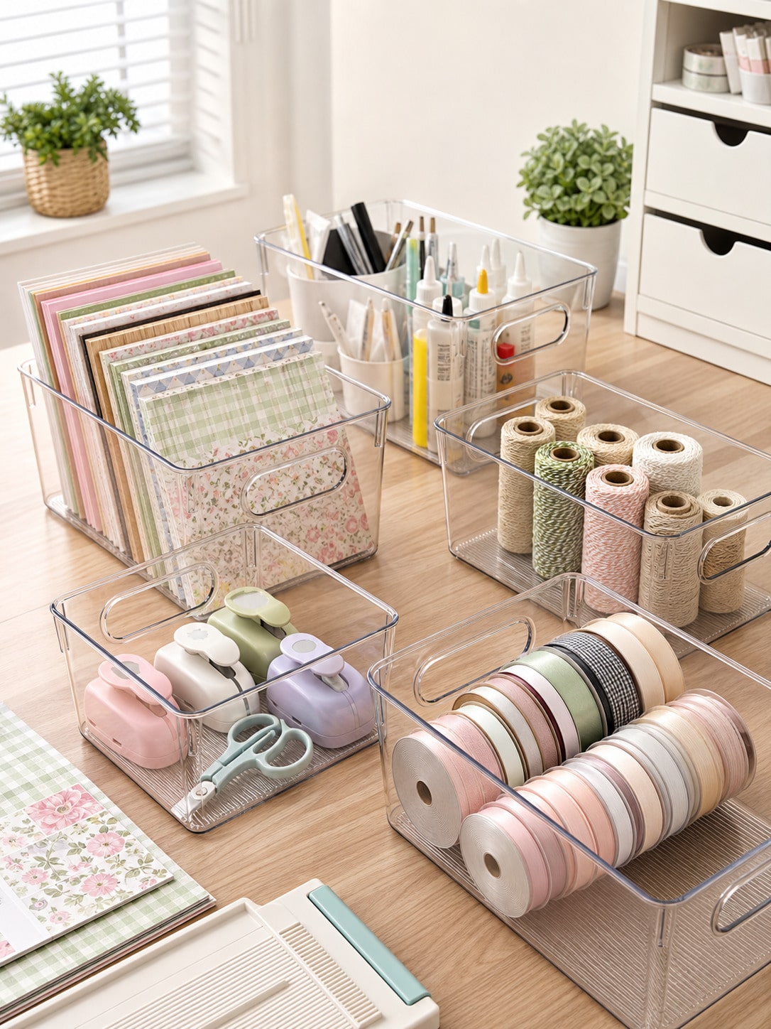 8-delige transparante opbergba - Stationery Warehouse recensie en prijs