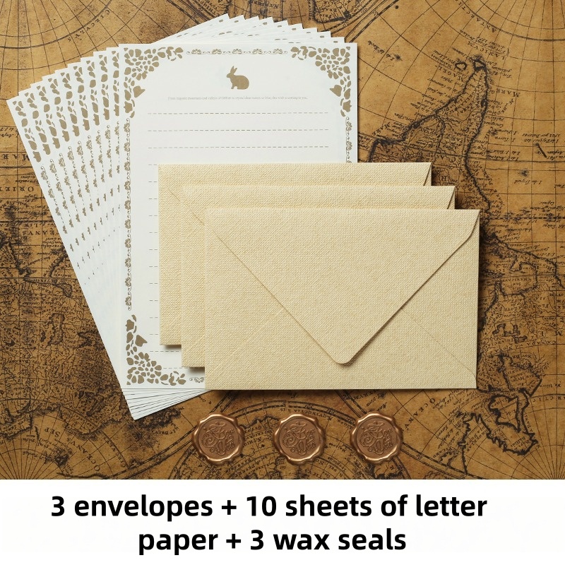 16 STKS Vintage linnen envelop - Wax Seal Stamp Kit recensie en prijs