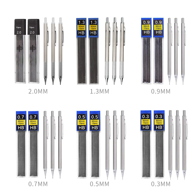 Volledig metalen vulpotloodset - Mechanical Pencil Lead recensie en prijs