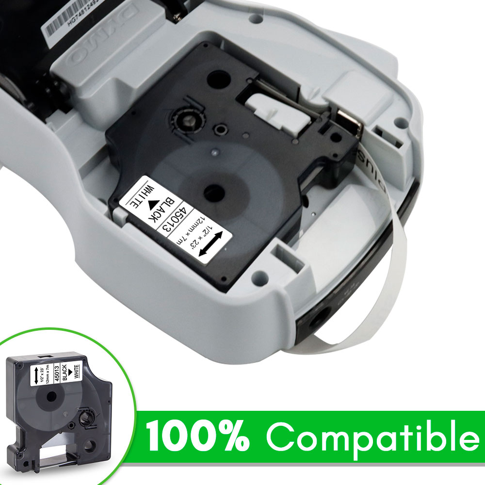 45013 Labeltape Zwart op Wit V - Label Printer Tape recensie en prijs