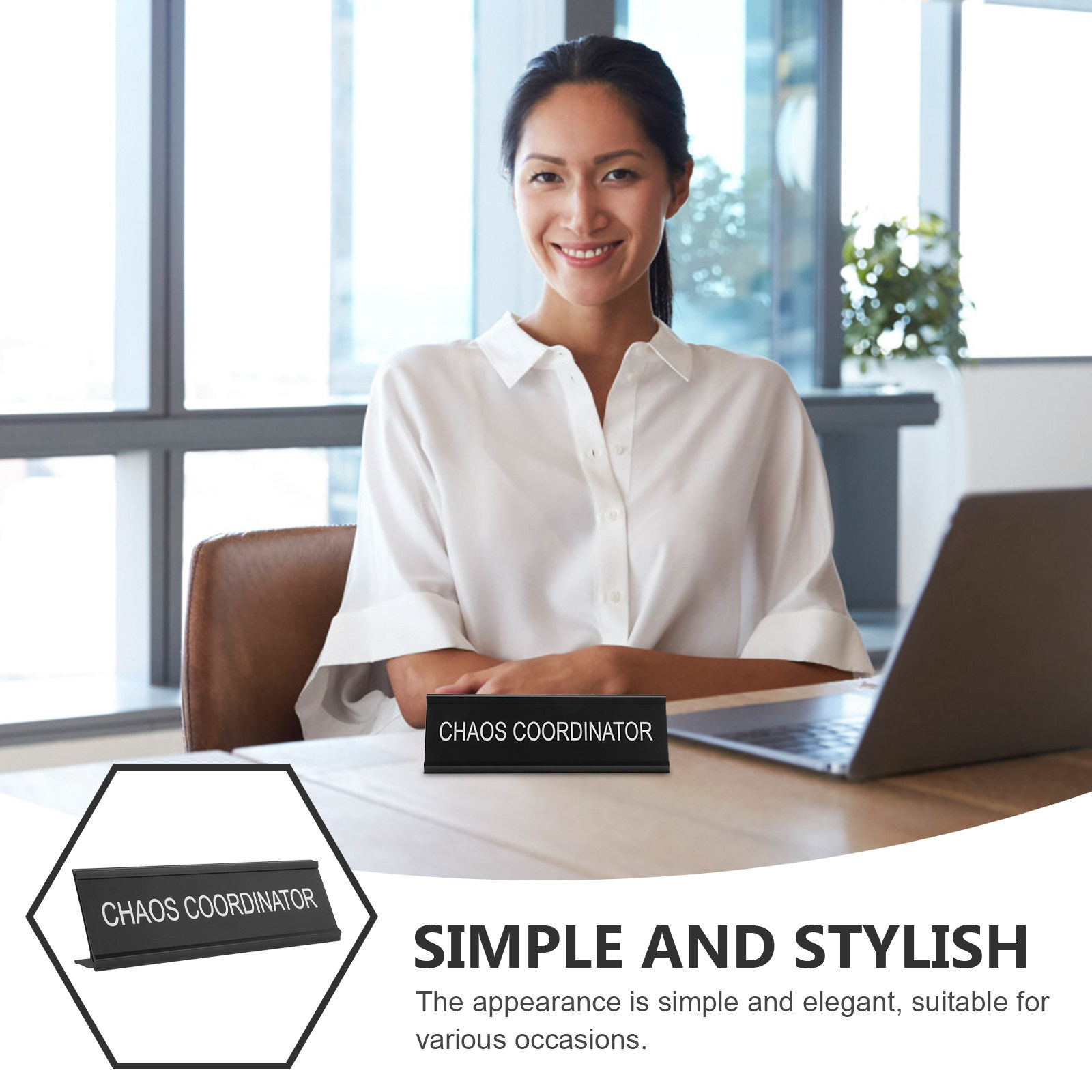 L-vormige bureauplaat van alum - Desk Name Plate recensie en prijs