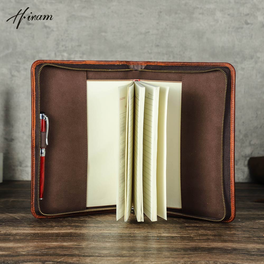 Retro lederen rits clutch A5 b - Journal Leather Hardcover recensie en prijs